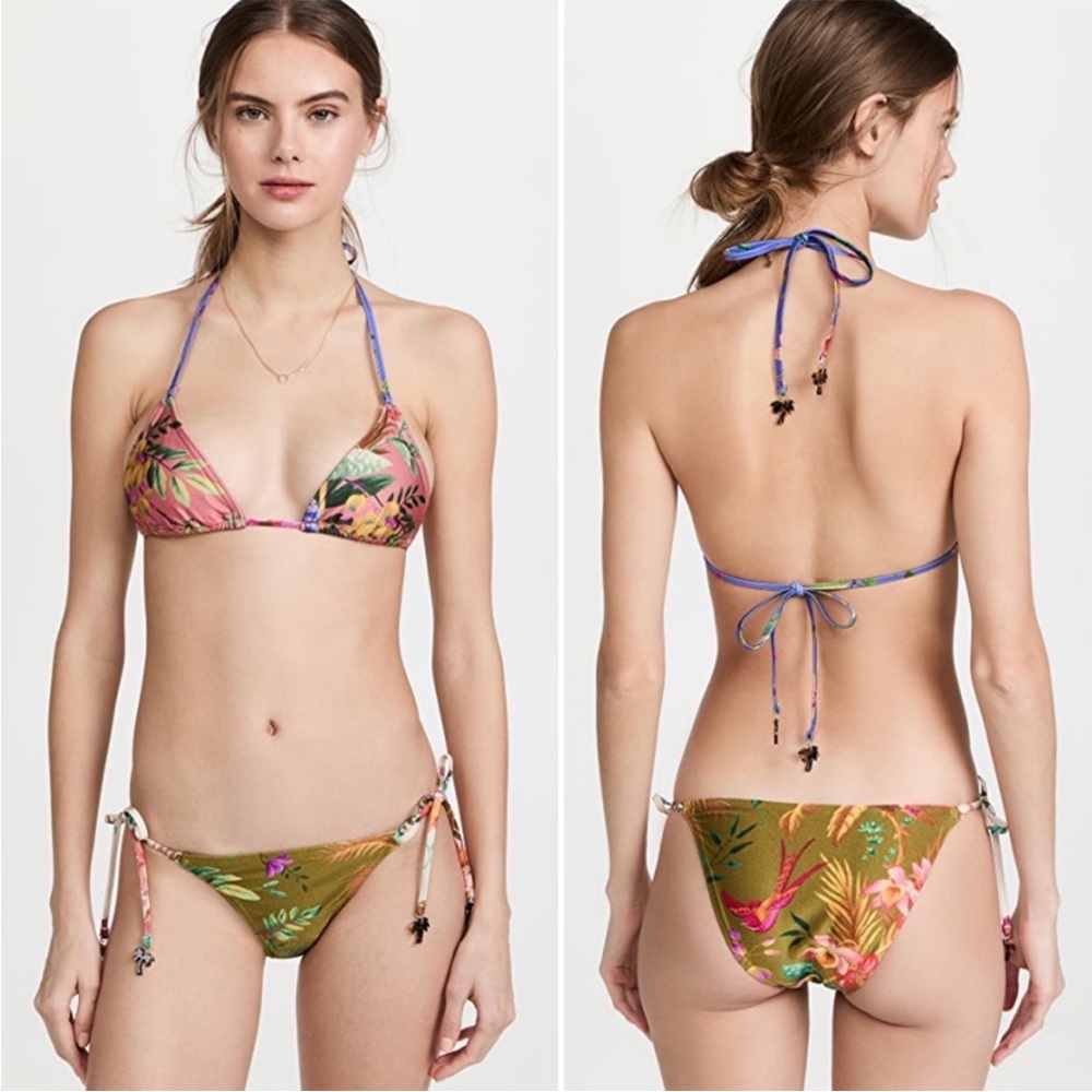 ZIMMERMANN Tropicana Mini Triangle Bikini floral size AU 1 or US 6/S